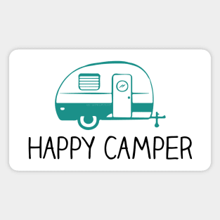 Happy Camper Vintage RV Camping Sticker Magnet